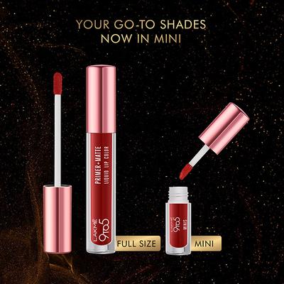 Lakme 9To5 Primer + Matte Liquid Lipstick- Minis - Scarlet 2mlx4 Units 8 ml - Liquid Lipsticks