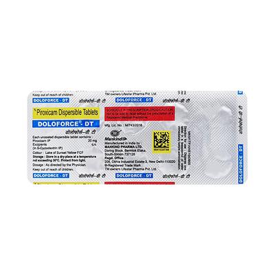Doloforce DT 20mg Tablet 10'S - Pain relief-Nsa