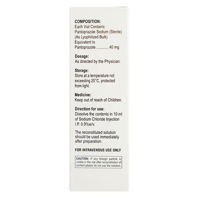 Glanpan 40mg Injection 1'S - Ulcer/Reflux/Flatulence-Aaa