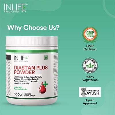 INLIFE Diastan Plus Diabetic Care Powder 300 gm - Diabetes (Fitness)