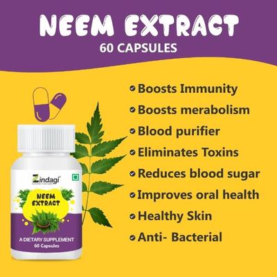 Zindagi Neem Extract Capsule 60's - Herbal Dietary Supplement