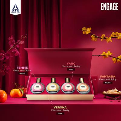 Engage Luxury Perfume Gift Pack for Women, Travel Sized Assorted Pack 25ml each 4's - Men Perfumes (Edt/Edp)