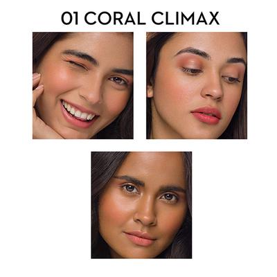 SUGAR Cosmetics Face Fwd Blush Stick - 01 Coral Climax (Bright Coral) 7 gm - Blushes