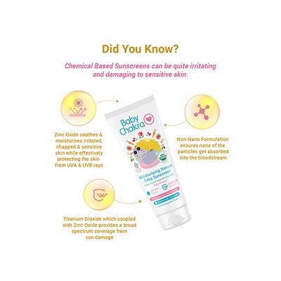 Baby Chakra Moisturizing Natural Baby Sunscreen SPF 30+ PA+++ 60gm - Body Sunscreen