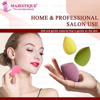 Majestique 3 Blender Box Blending Sponge Makeup Cosmetic Sponge For Dry and Wet Use 3's - Sponges & Applicators