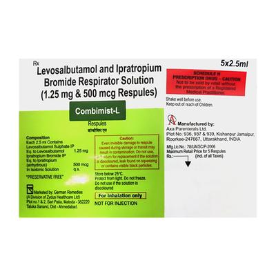 Combimist L Respule 5X2.5ml - Asthma/COPD-Ast