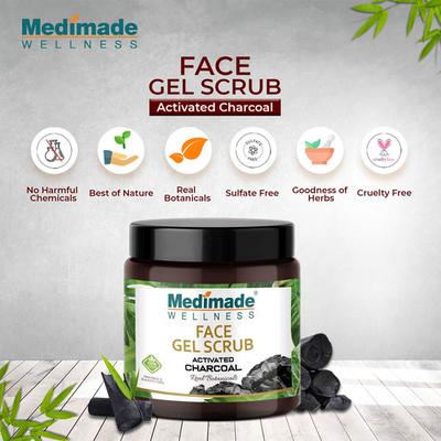 Medimade Activated Charcoal Face Gel Scrub (Pack of 2) 1's - Scrubs & Exfoliants