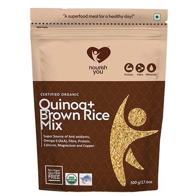 Nourish You Quinoa Seeds + Brown Rice Mix 500 gm - Nutritional Bars