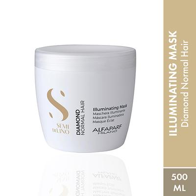 Alfaparf Milano Diamond Illuminating Mask - Splitend Repair, Shine, Straight,Wavy Hair 500 ml - Hair Masks & Packs