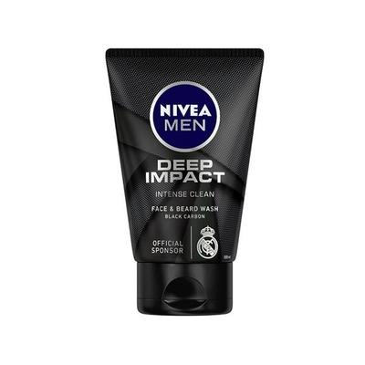 Nivea Men Deep Impact Face & Beard Wash - Intense Clean 100 gm - Face Wash & Cleansers