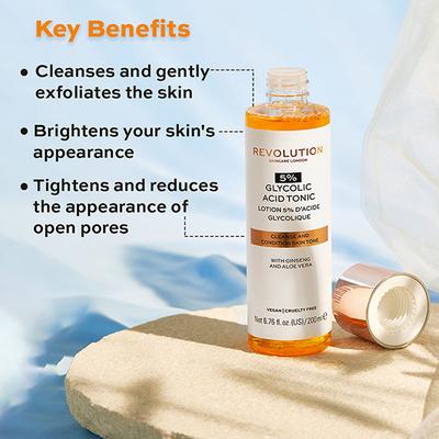 Revolution Skin 5% Glycolic Acid Tonic 200 ml - Skin-Treatment