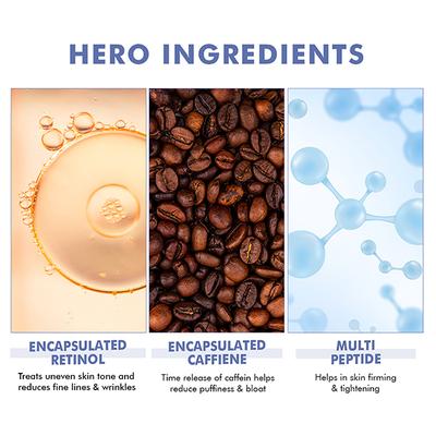 Conscious Chemist Under Eye Treatment Serum Time Release formula Caffeine & Peptides 10ml - Under Eye Creams & Serums