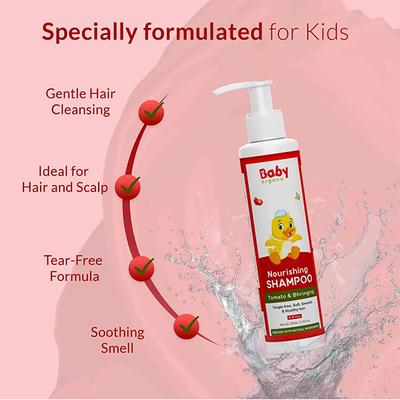 Baby Organo Ayurvedic Nourishing Baby Shampoo - Hibiscus & Fenugreek 200 ml - Baby Shampoo