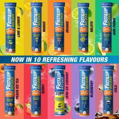 Fast&Up Reload Hydration & Energy Effervescent Tablet - Cola Flavour 20's - Energy Drinks