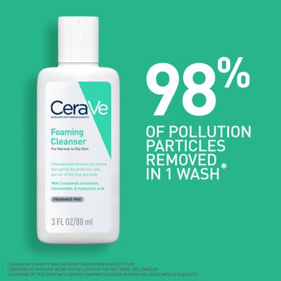 CeraVe Foaming Cleanser For Normal To Oily Skin 88 ml - Face Wash & Cleansers