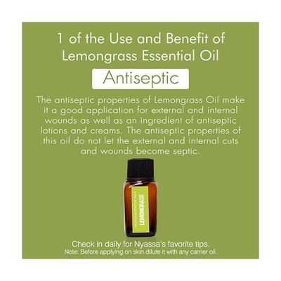 Nyassa Lemongrass Essential Oil 100% Pure & Natural 10 ml - Essential Oils