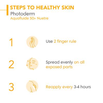Bioderma Photoderm Aquafluide SPF 50+ PA++++ Invisible Sunscreen for All Skin Types, In Vivo Tested 40 ml - Face Sunscreen