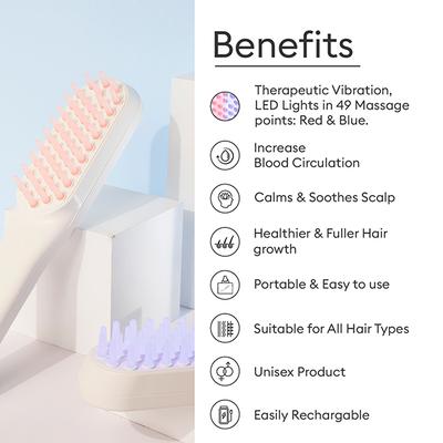 Protouch LED Hair Growth Therapy Comb, Reduces Hair Fall, Boost Hair Regrowth, Head Massager for Men and Women 1's - Hair Combs