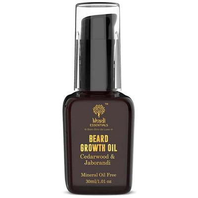 Khadi Essentials Beard Growth Oil with Swiss Actives Jaborandi for Thicker Beard Growth 30 ml - Beard Oil