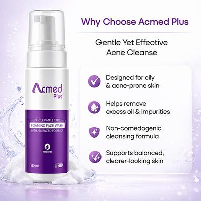 ACMED PLUS GENTLE PIMPLE CARE FOAMING Face Wash 150ml - Cleanser-Oth