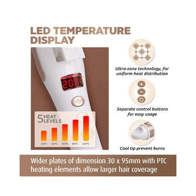 HealthSense StyleDuo HS 134 2 in 1 Hair Styler Brown 1's - Straighteners