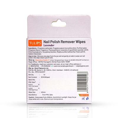 Tulips Nail Polish Remover Wipes 30's - Tissues & Wipes