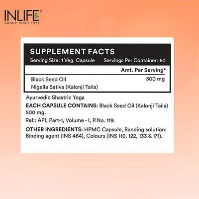 INLIFE Black Seed Oil Capsules 60's - Vital Health