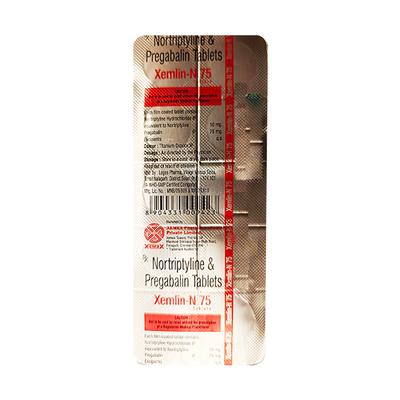 XEMLIN N 75 Tablet 10's - Neuropathic Pain-Dru