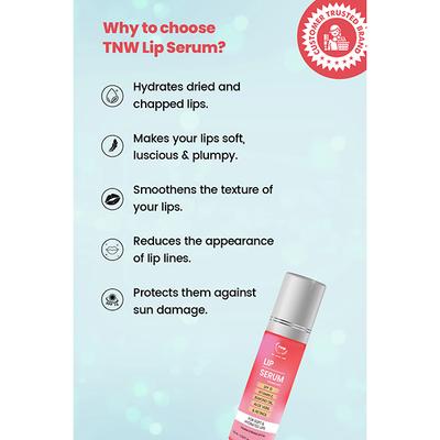 Tnw The Natural Wash Lip Serum for Soft & Supple Lips 10 ml - Lipsticks