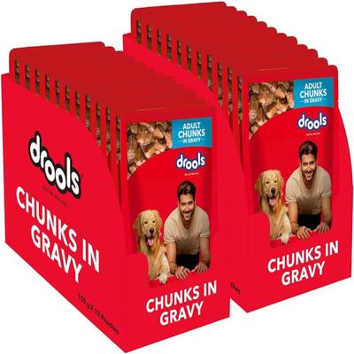 Drools Adult Chicken Chunks Gravy (Pack of 15 x 150 g) - Petfood