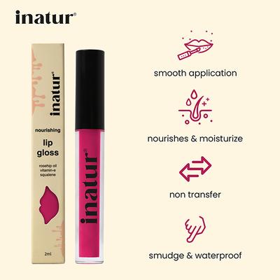 Inatur Lip Gloss - Attitude (L4) 1.6ml - Lip Glosses