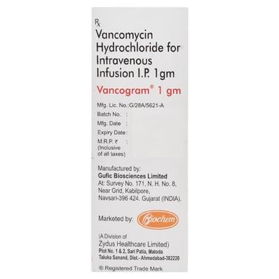 Vancogram 1gm Injection 1's - Bacterial Infections-OAB