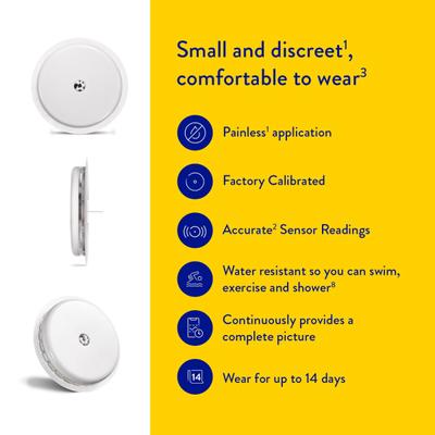 FreeStyle Libre Flash Continous Glucose Monitoring System Sensor Device 1's - Continous Glucose Monitoring Sensors