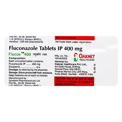 Flucos 400mg Tablet 1'S - Fungal Infections-Anf
