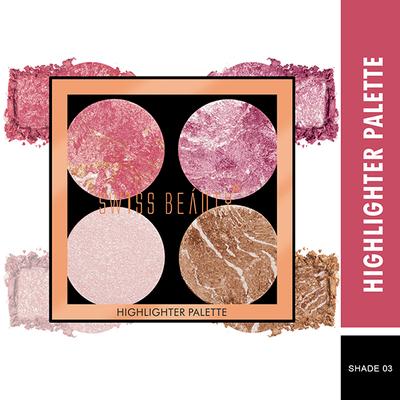 Swiss Beauty 4In1 Highlighter - (Shade-3) 10gm - Highlighters & Illuminators