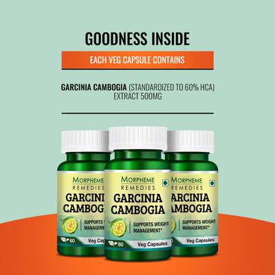 Morpheme Remedies Garcinia Cambogia Veg Capsule 60's - Herbal Dietary Supplement