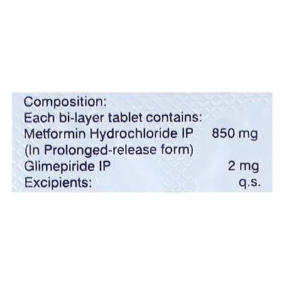 Duopil HS 2/850mg Tablet 10'S - Diabetes-Ant