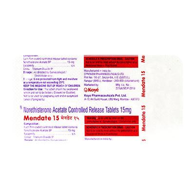 Mendate 15mg Tablet 5'S - Hormonal Therapy-Oes