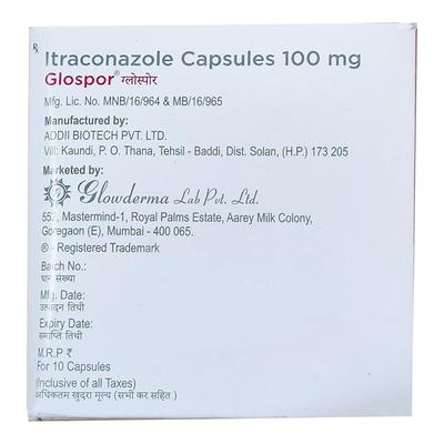 GLOSPOR 100 Capsule 10's - Fungal Infections-Anf