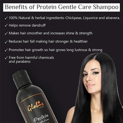 Globus Naturals Protein Gentle Care Hair Growth Shampoo Enriched 250 ml - Shampoos