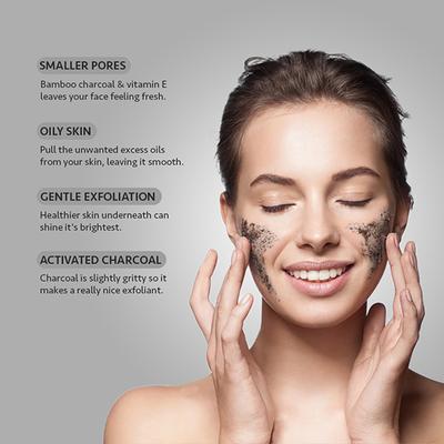 Berina Go Glow By Berina Bamboo Charcoal & Vitamin E Face Pack 500 ml - Face Packs