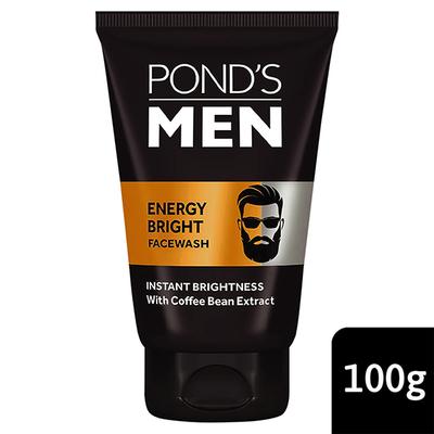 Pond's Men Energy Bright Anti - Dullness Facewash With Coffee Bean 100 gm - Face Moisturizers