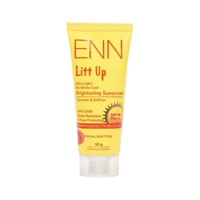 ENN Litt Up Ubtan Skin Brightening Facewash And Litt Up Ultra Light Brightening Sunscreen SPF 50 kits 100 ml - Facial Kits