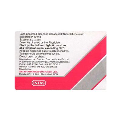 BACLOF OD 10mg Tablet 15's - Muscle Cramps/Spasticity-Mus