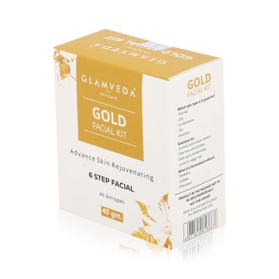 Glamveda Gold Rejuvenating Facial Kit 40 gm - Facial Kits