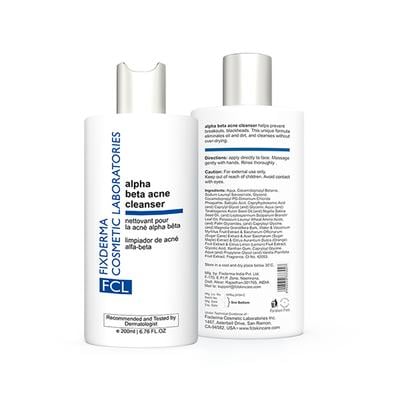 Fixderma Cosmetic Laboratories (FCL) Alpha Beta Acne Face Cleanser 200 ml - Face Wash & Cleansers