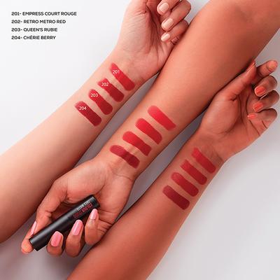 Chambor Tres Matte Lipstick Lasting Bold Pigment With SPF 30 N 262 Scarlet Gulmohar 3.2 gm - Lipsticks