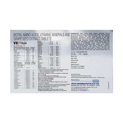 VB7 Hair Tablet 10'S - Supplements-Vbc