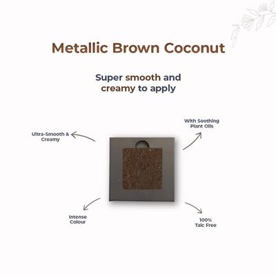 DISGUISE Satin Smooth Eyeshadow Squares, Metallic Brown Coconut 212 4.5 gm - Eyeshadow, Bases & Primers