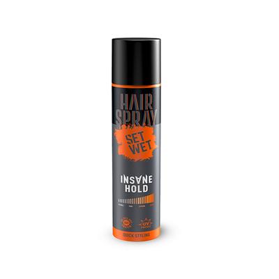 Set Wet Hair Spray for Men Insane Hold No Sulphate and Paraben, Quick Hair Styling and Setting 200 ml - Hair Sprays & Mists
